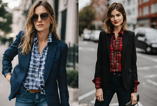 How to Style a Flannel Shirt with Blazer